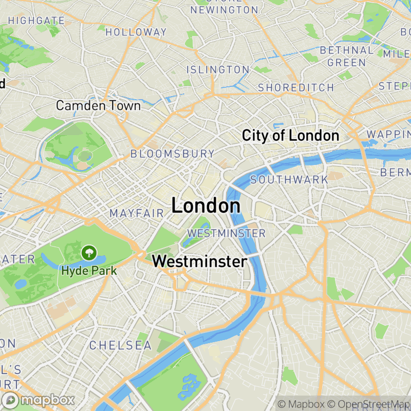 Animated topographic travel map with route